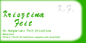 krisztina feit business card